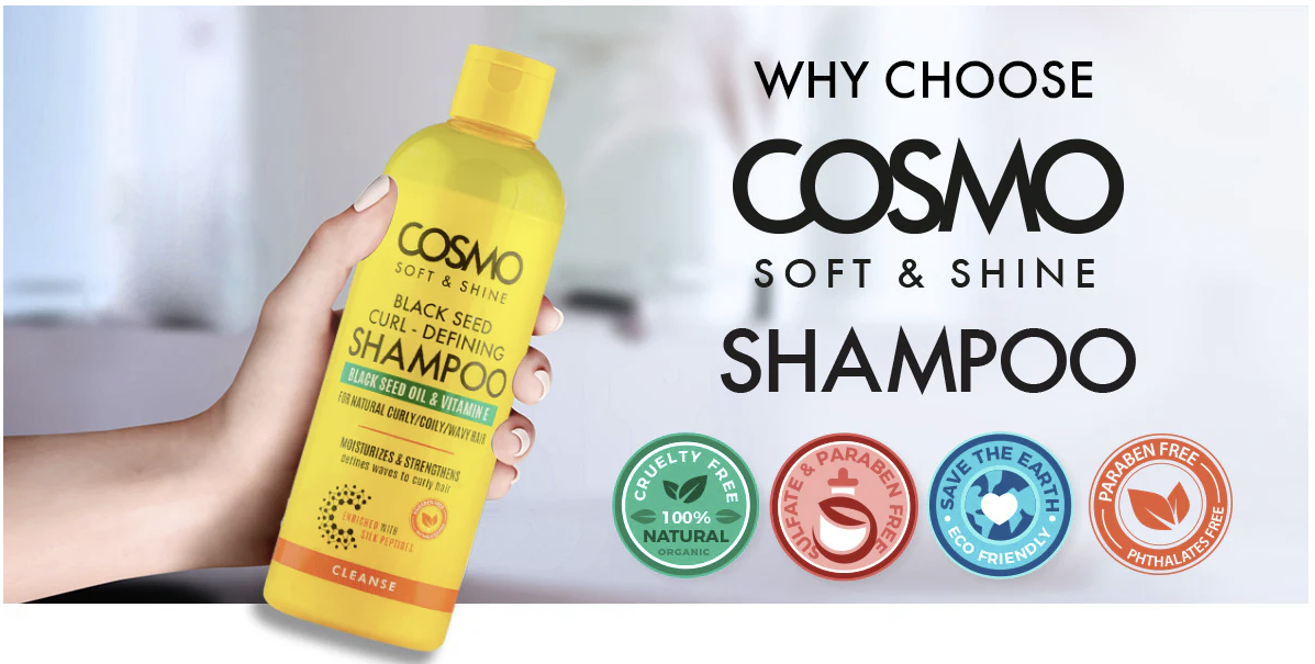 WHOLE SALE (24 PER CARTON)  - BLACK SEED CURL - DEFINING SHAMPOO CLEANSE – 480ML  COSMO SERIES (COM33103340)