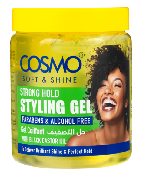 WHOLE SALE (12 PER CARTON)STRONG HOLD STYLING GEL 1000ML (SOFT & SHINE) COSMO SERIES)[COM33103637]