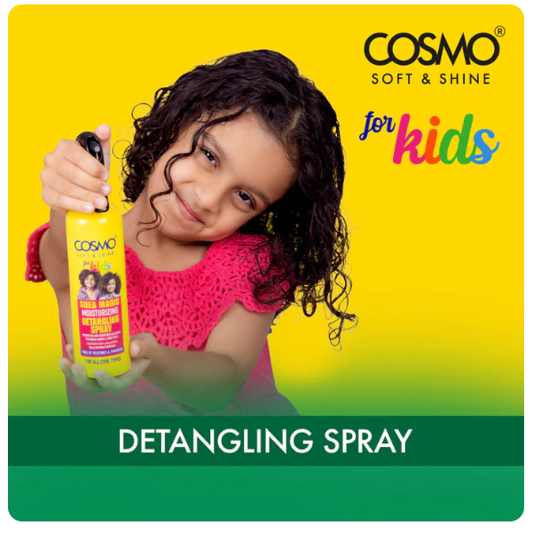 WHOLE SALE (48 PER CARTON)MOISTURIZING DETANGLING SPRAY 250ML FOR KIDS (SHEA MAGIC SOFT & SHINE) (COSMO SERIES)[COM31116236]