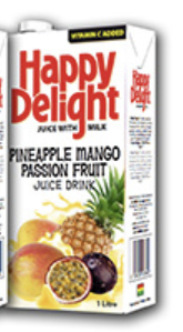 Happy Delight Smooth & Juice Pineapple Mango Passion Fruit Juice Drink 1 Liter